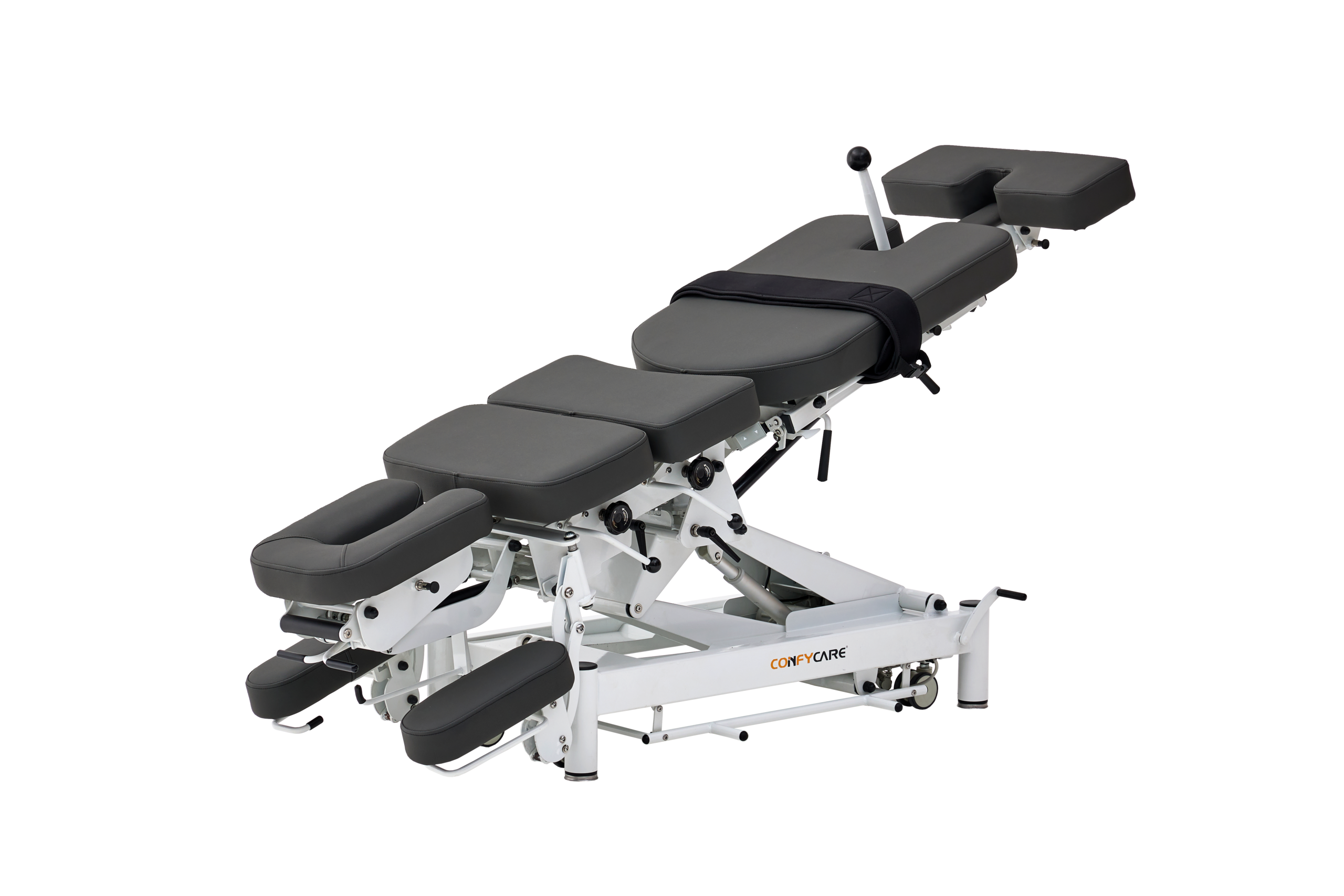 Masă de chiropractică în poziție complet orizontală