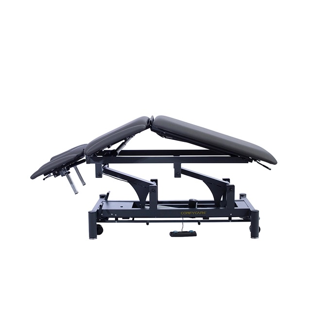 Masă fizioterapie 7 secțiuni GALLEY – 2 motoare, cotiere laterale +90 cm, 250 kg - imagine 6