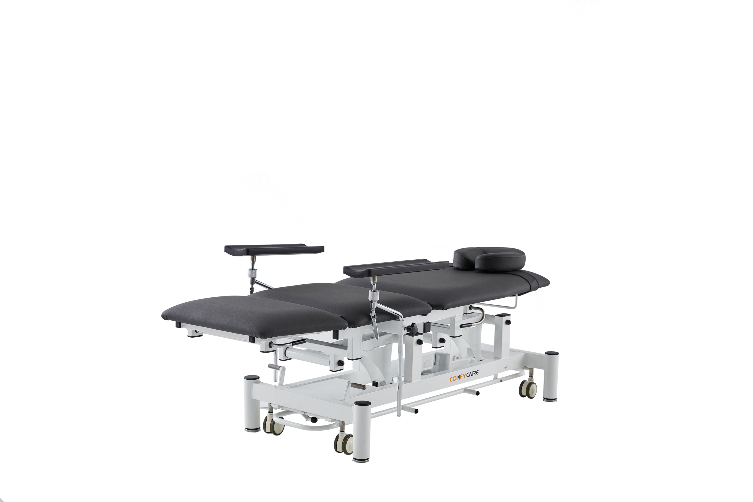 Fotoliu recoltare sânge XTRACT – cotiere rabatabile, reglare electrică 56–100 cm, 250 kg - imagine 3