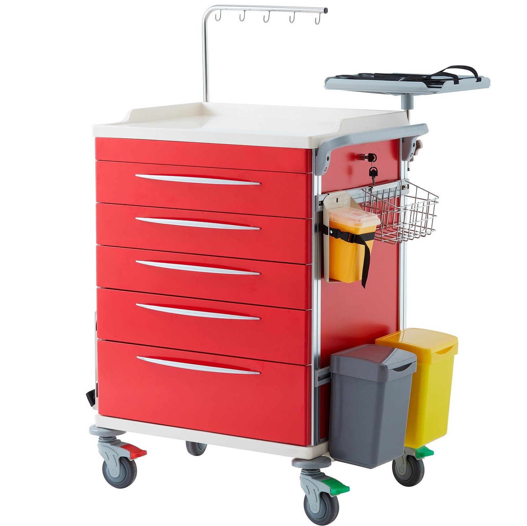 Sistem modular de accesorii pe bara laterală, cărucior de urgență CRIS