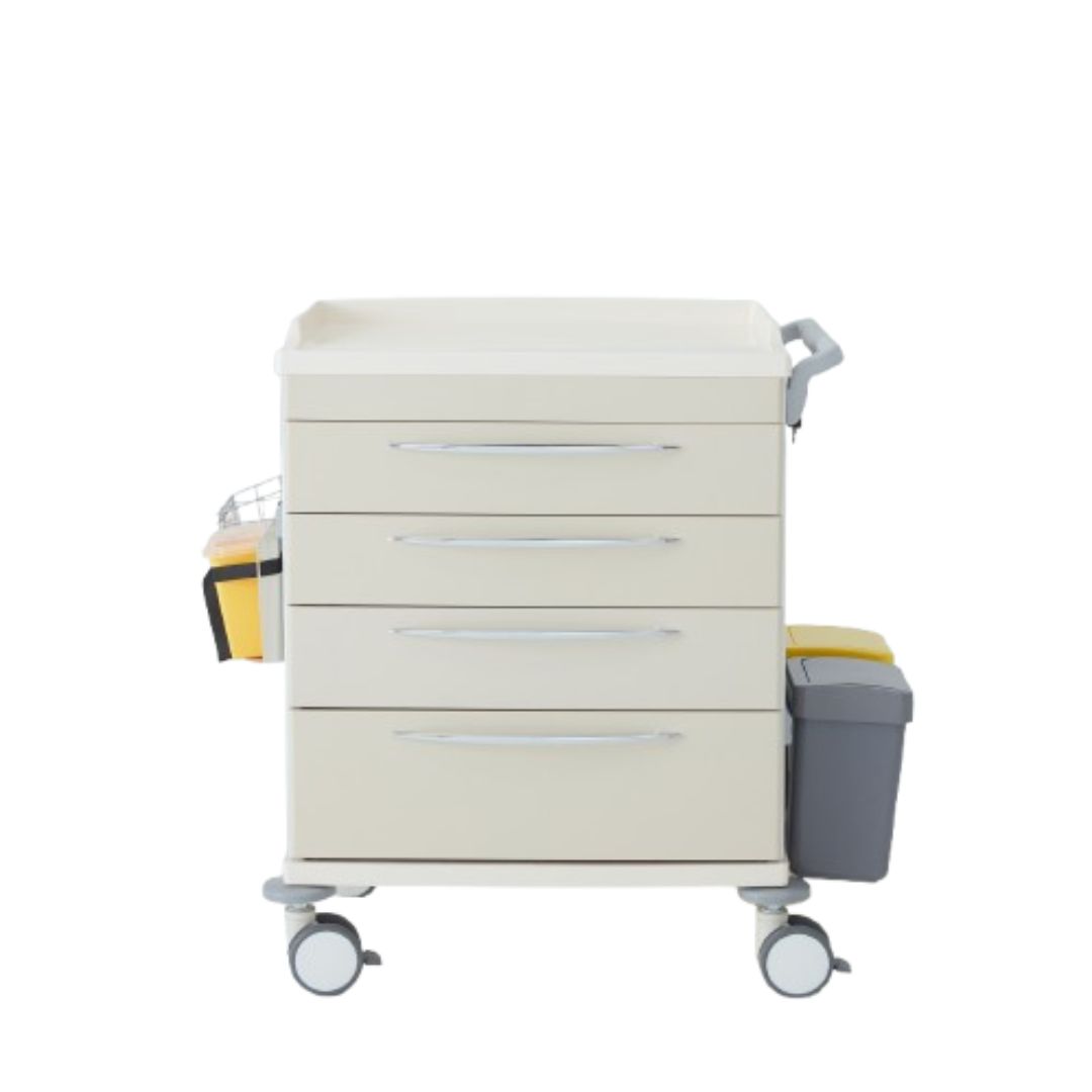 Blat ABS ușor de dezinfectat, cărucior medical cu sertare UTIL