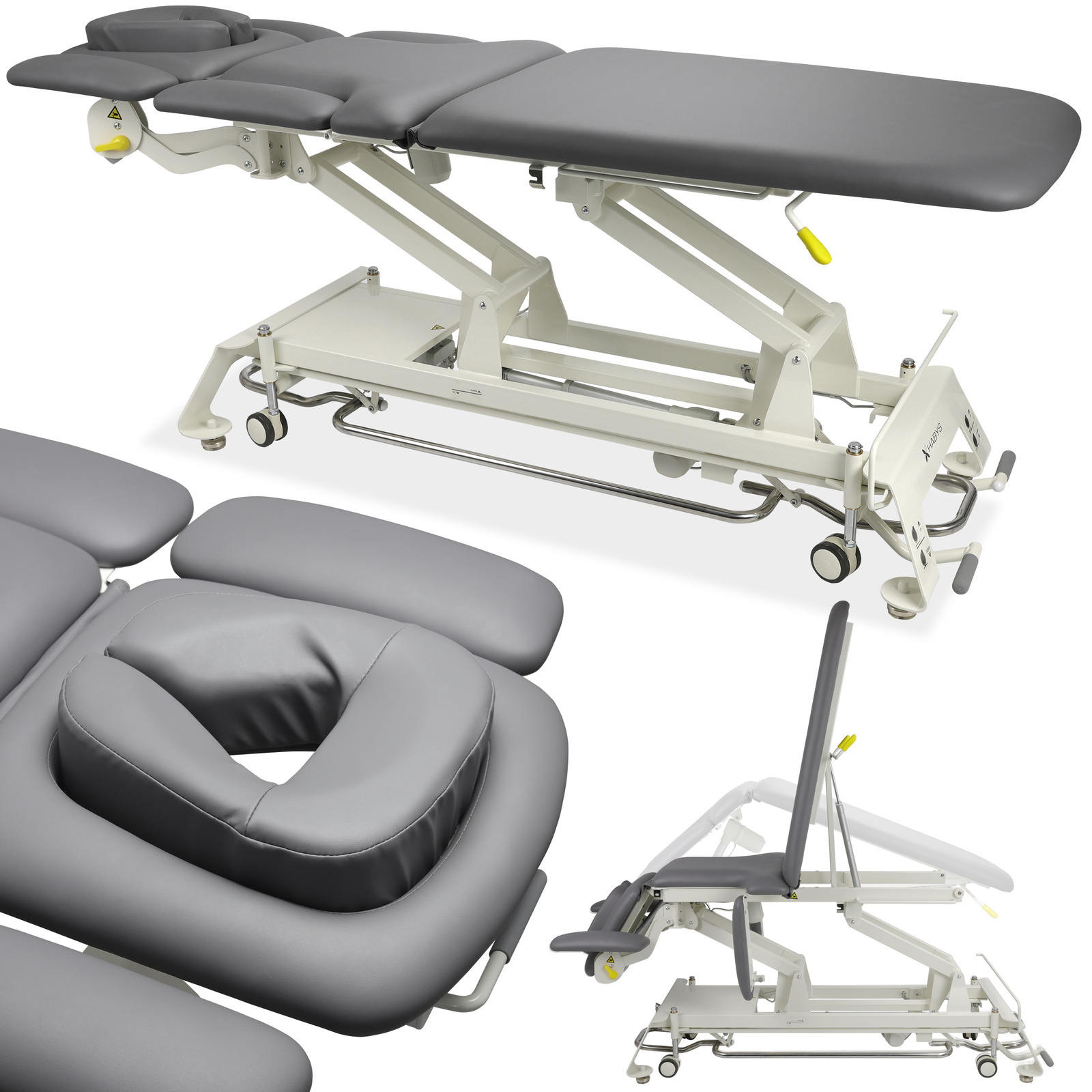 Masă cu secțiuni rabatabile EVERO X7 ERGO – 7 segmente, cotiere, comandă la picior 360°, 200 kg - imagine 5